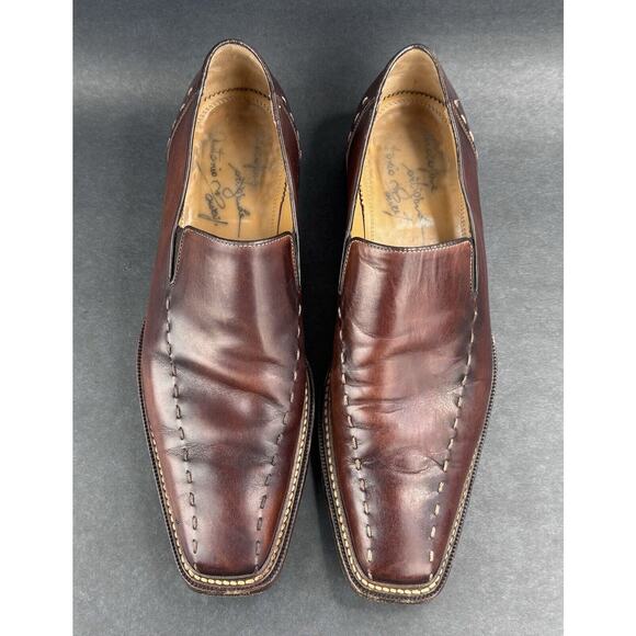 Antonio Maurizi Men\'s Loafer Slip-On Shoes Brown Leather Size 45 US 12 main image 11